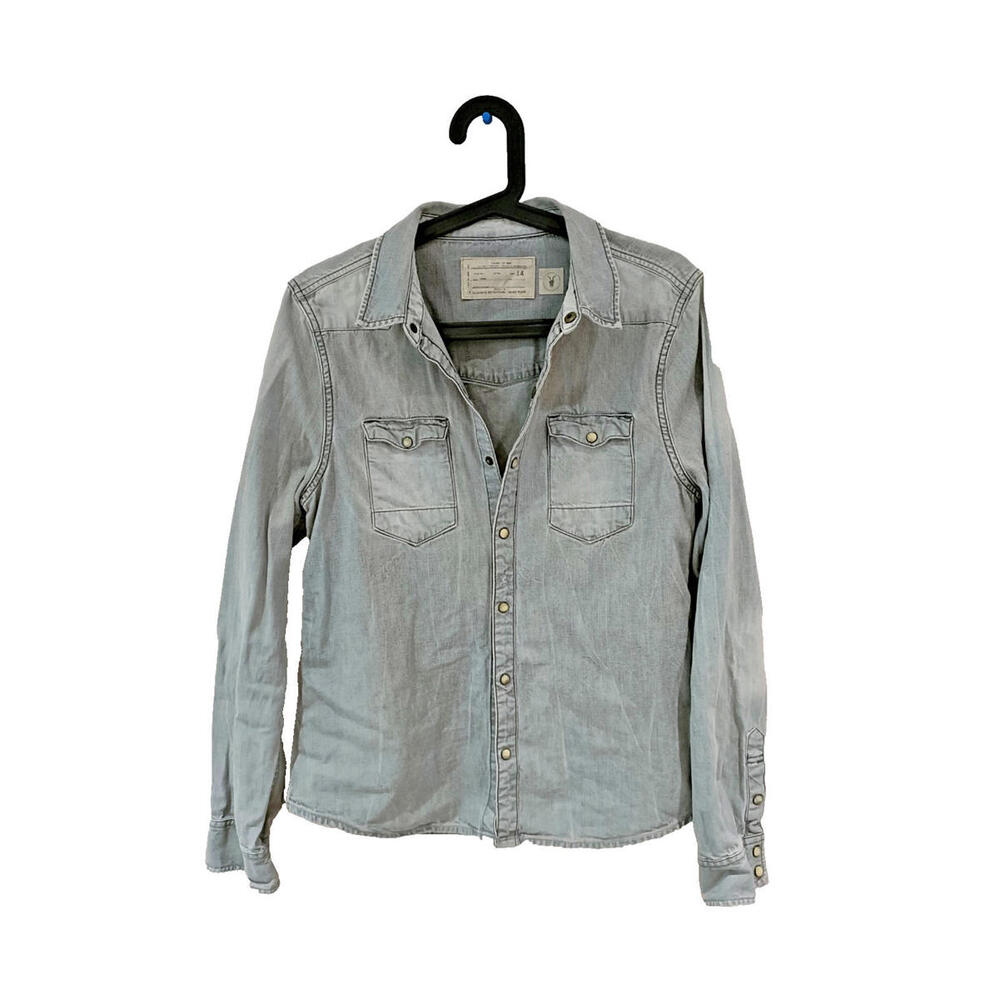 All Saints Shirt Women 14 Grey Spital Fields Jacks Place M7